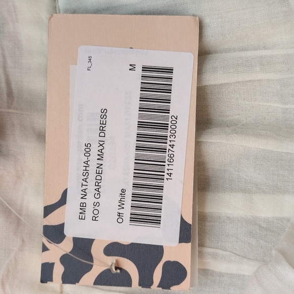 Ro's Garden Natasha Maxi Dress In Ivory Size M - Picture 9 of 11